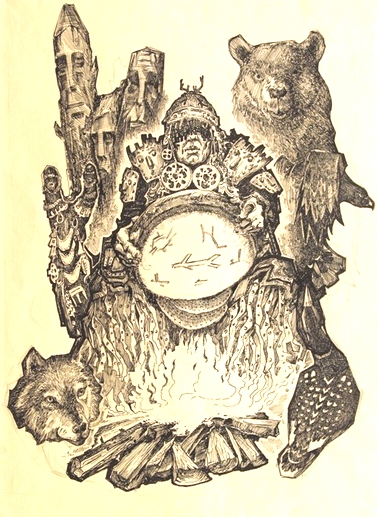 М.С. Турдагин (1939-2002) «Взывание к духам». ХХ век. Бумага, тушь (https://www.taimyr-museum.ru/) М.С. Турдагин (1939-2002) «Взывание к духам». ХХ век. Бумага, тушь (https://www.taimyr-museum.ru/)
