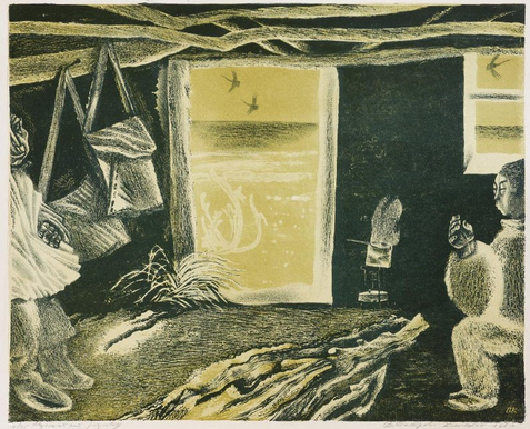 В.Н. Петров-Камчатский (1936-1993) «Чукотский разговор». 1981 г. Бумага, цветная литография. (https://museum.irk.ru/) В.Н. Петров-Камчатский (1936-1993) «Чукотский разговор». 1981 г. Бумага, цветная литография. (https://museum.irk.ru/)